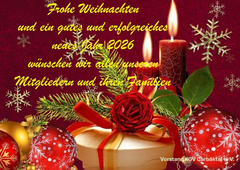 Frohe Weihnachten und ein gutes Jahr 2026